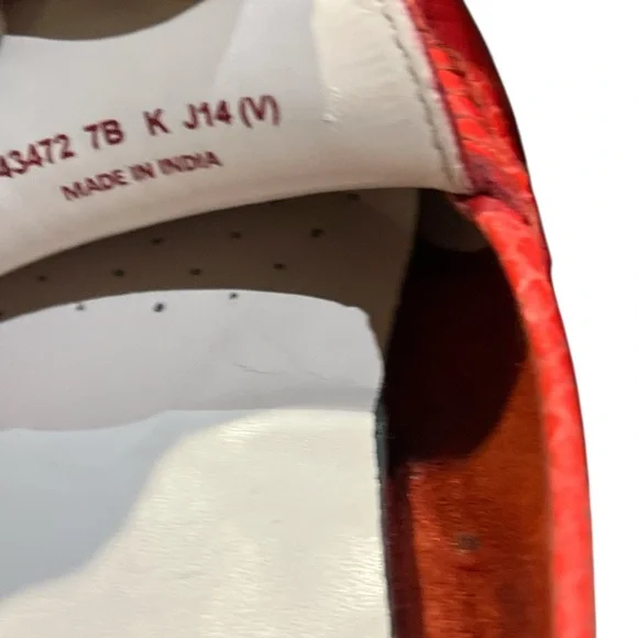 Cole Hahn Shelby CH Logo Vibrant Red Leather Loafers. - Picture 8 of 8